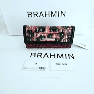 NWT Brahmin CHERRY LACQUER TOWERS Cordelia Wallet